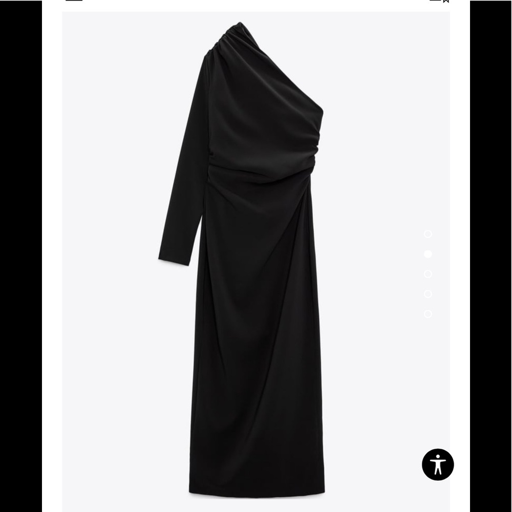 Zara One Shoulder Asymmetric Stretch Dress